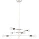 Decco 6 Light 25.63 inch Polished Nickel Chandelier Ceiling Light